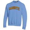 Wool Letters Arch Crew Sweatshirt Blue