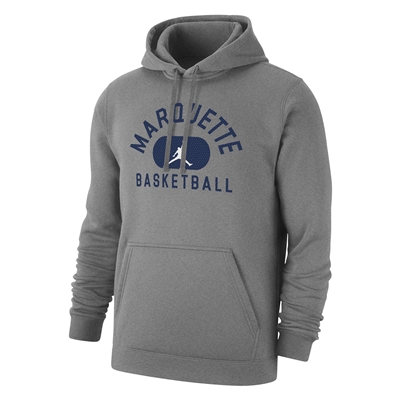 Marquette Over Jordan Basketball Hooded Sweatshirt - Dark Heather