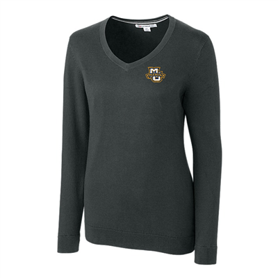 Marquette Lakemont Tri-Blend V-Neck Sweater Charcoal Heather