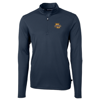 Marquette Virtue Eco Pique Recycled Quarter Zip Navy