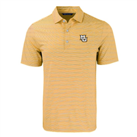 Forge Eco Double Stripe Recycled Polo - Gold/White