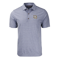 Forge Eco Heather Stripe Recycled Polo - Navy Heather