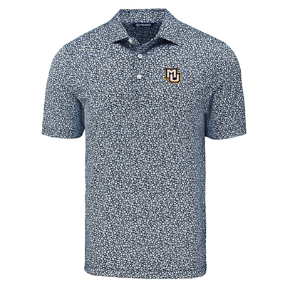 Pike Eco Flora Print Polo - Navy Blue