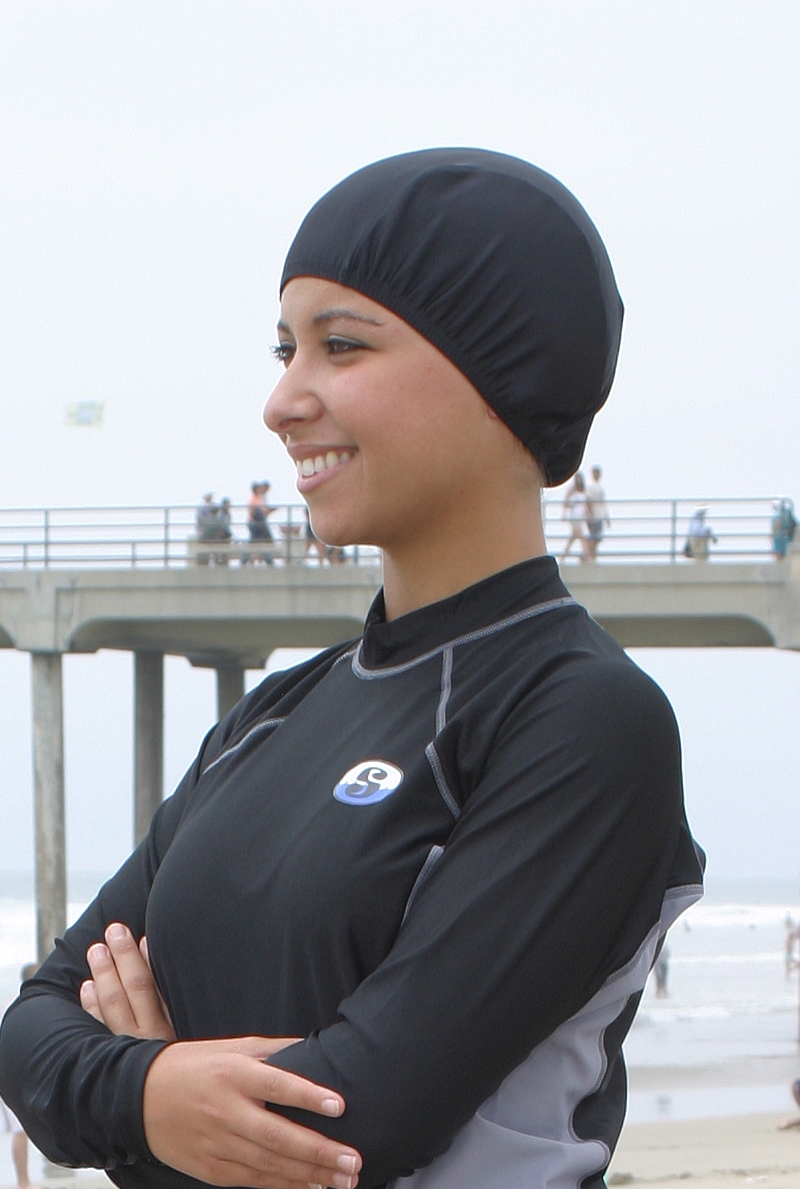 Women's Large Swim Cap: UV Protection Hair Cover