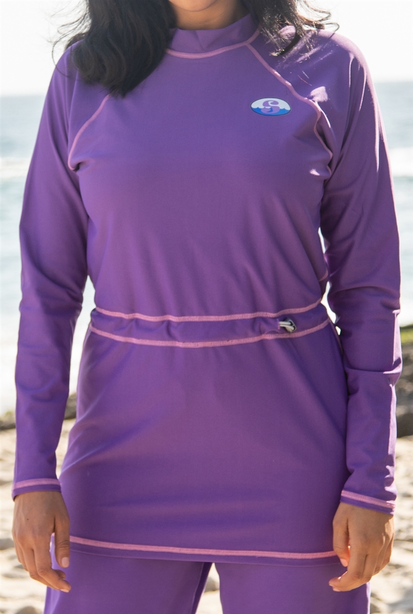 Womens Misses to Plus Rash Guard Swim Shirt | Aqua Design