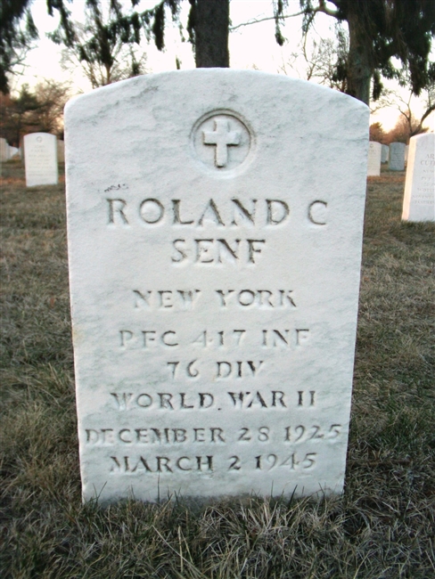 ROLAND C. SENF U.S. Army WWII