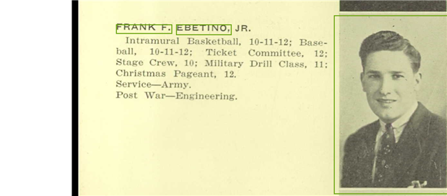 Frank F. Ebetino U.S. Army WWII