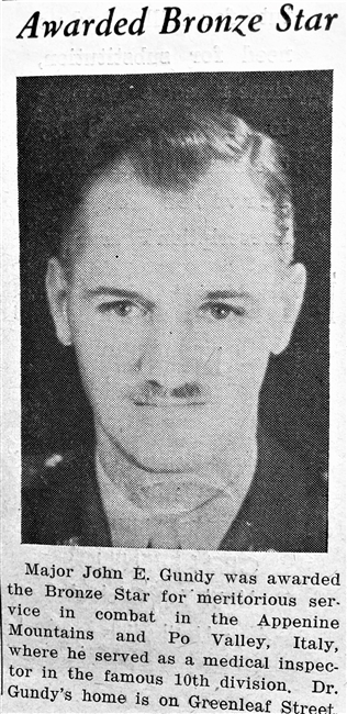 John E. Gundy U.S. Army WWII