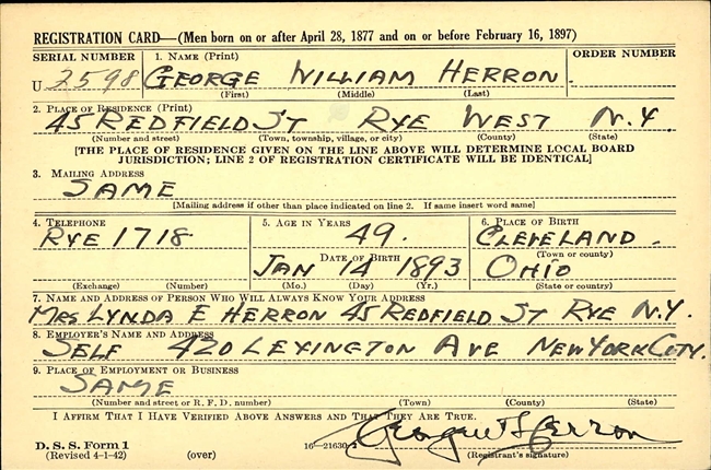 George W. Herron U.S. Coast Guard WWII