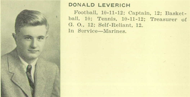 Donald J.  Leverich U.S. Marine Corps WWII