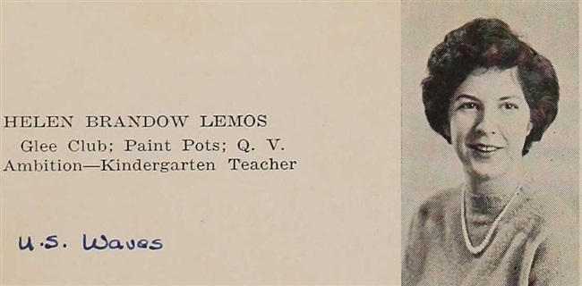 Helen B. Lemos U.S. Navy WWII