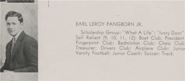 Earl L. Pangborn U.S. Navy WWII