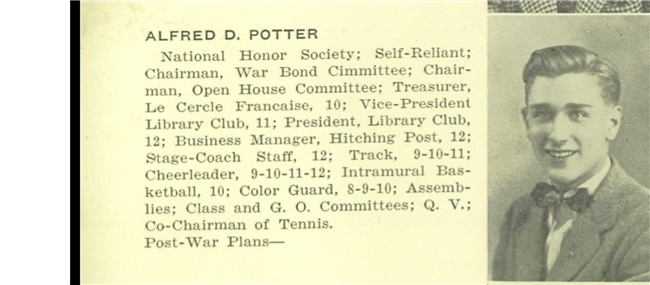 Alfred D. Potter U.S. Navy WWII