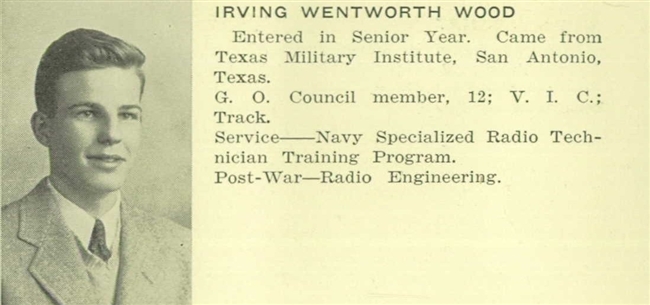 Irving W Wood U.S. Navy WWII