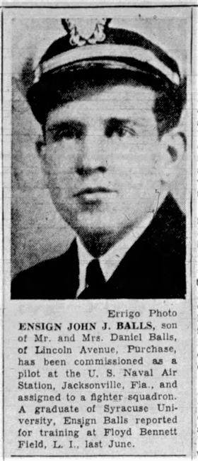 John J. Balls U.S. Navy  WWII