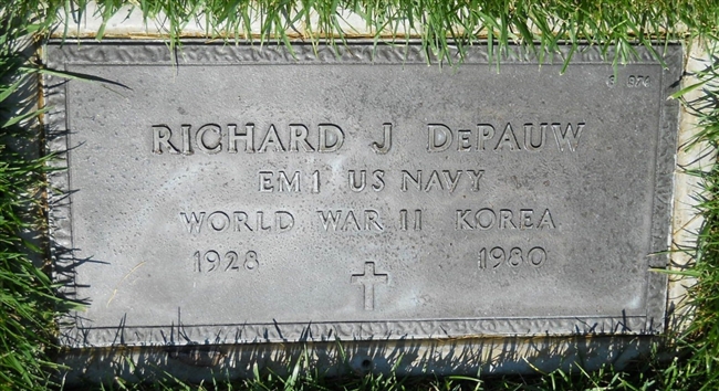 Richard J. DePauw U.S. Navy  WWII