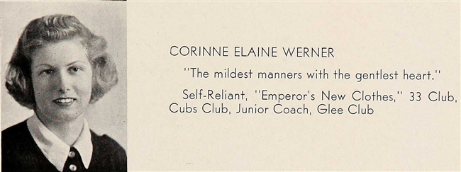 Corinne E. Werner Women's Army Corps WWII