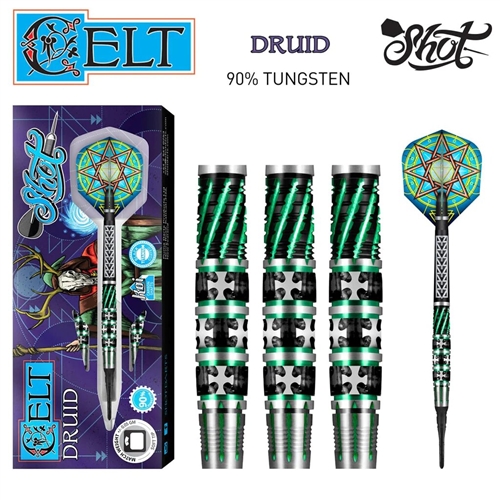 Shot! Darts - Celt - Druid - Soft Tip 90% - 18g