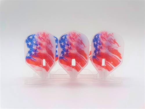 L-style L3 PRO Shape Flight - American Flag V.2 Design - Clear White