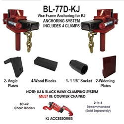 Body Loc BL-77D Frame Clamps - Truck Vise Clamps for Any Style Rack - Set of 4 - KJ Custom