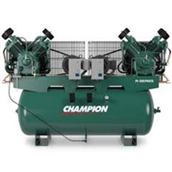 Champion HR3DF-12 3 HP 120gal Horizontal Tank Duplex Air Compressor