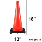 Orange Safety Cone 18" - PVC Non Reflective