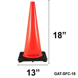 Orange Safety Cone 18" - PVC Non Reflective