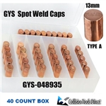 GYS Spot Weld Caps - Electrodes - 13mm