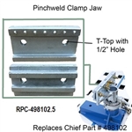 Pinchweld Clamp Jaw -"T" Top  - 1/2" Bolts