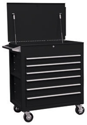 Sunex 8057BK Full Drawer Professional Duty Service Cart-Black