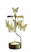 Swedish Rotary Candle Holder-Butterfly-Gold