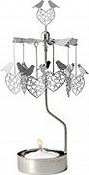 Swedish Rotary Candle Holder-Lovebirds-Silver