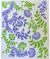 ash Towel-100% Biodegrade- Flower Green/Purple