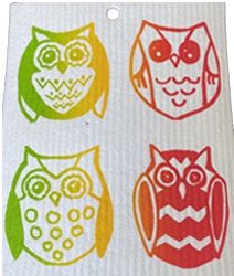 ash Towel-100% Biodegrade- Owls Multi