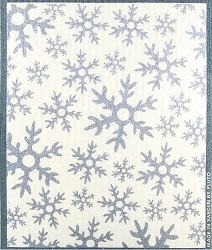 ash Towel-100% Biodegrade- Silver Snowflakes