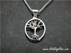 Smaller Sterling Silver  Family Tree Pendant only Tree of Life(BQ1013)
