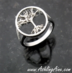 Sterling Silver Family Tree RING Tree of Life (BQ1012TREE RING), Celtic Ring, Men/Womens Celtic Family Ring, Sterling Silver Ring