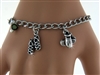 "A Celebration of Irish Dancing" Dance shoes Charm Bracelet with Genuine Jade Bead (CB2)