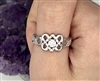 LIMITED CLOSE-OUT SALE Sterling Silver Infinity Wedding Knot Ring w/ White CZ (CSS3)