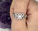 LIMITED CLOSE-OUT SALE Sterling Silver Infinity Wedding Knot Ring w/ White CZ (CSS3)