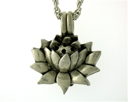 Pewter Blooming Lotus flower Essential Oil/Perfume Diffuser(JPEW8017)