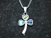 "Full of Faith" Abalone Shamrock Pendant(S107)