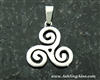 Triskelion Celtic Pendant , Triskele ,Irish, Scottish , Welsh, Faith Symbol ( S197)