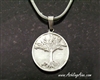 Family Tree Pendant, Stainless Steel Pendant, Oval Disk Family Tree Pendant, Celtic Family Pendant, S208