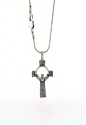 316L Stainless Steel Bold Celtic Claddagh High Cross/Chain (S73BChain)