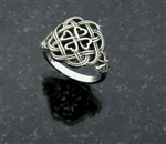 316L Stainless Steel Eternity Love knot Celtic Shamrock Cross Ring (S75)