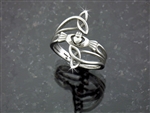316L Stainless Steel Modern "Take Me Home" Claddagh &Trinity Ring (S76)