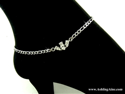 316 L Stainless Steel Traditional Claddagh Anklet ( S77)