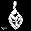 Stainless Steel Celtic Mother & Child CZ Pendant(#S83)