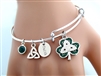 "Celebrating St. Patrick" Bangle Charm Bracelet (S89bangle)